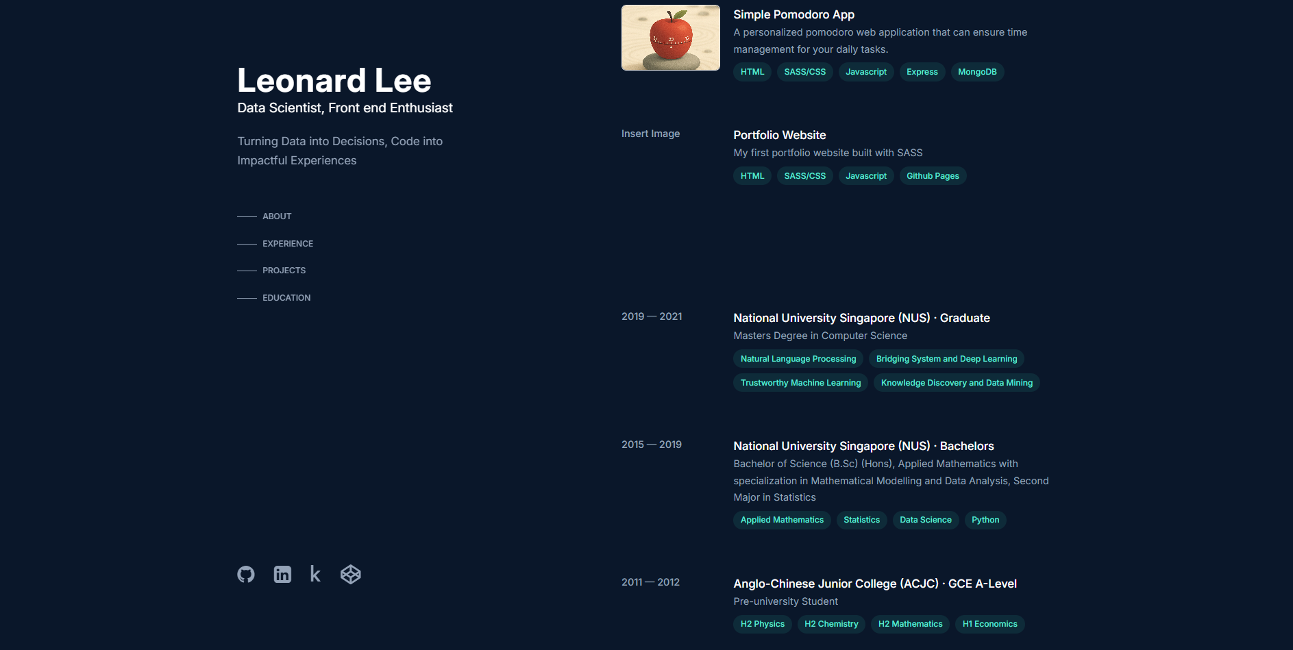 Portfolio website image